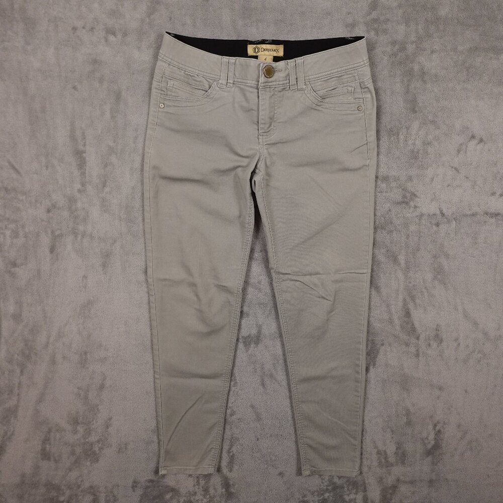 Democracy jeans Ab Technology mid rise skinny women's 4 light gray